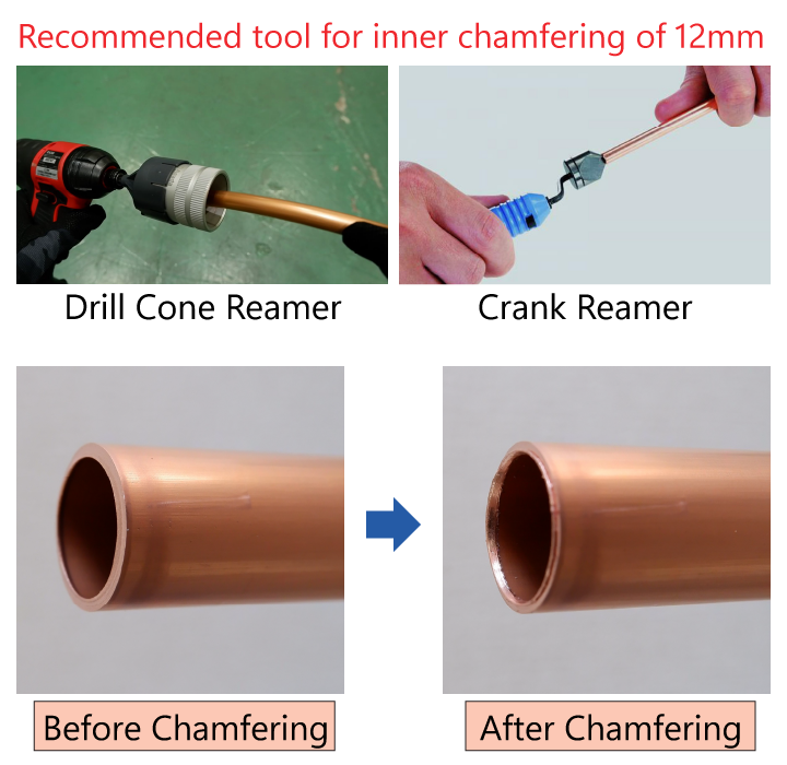 Recommended tool for inner chamfering of 12mm